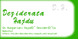 deziderata hajdu business card